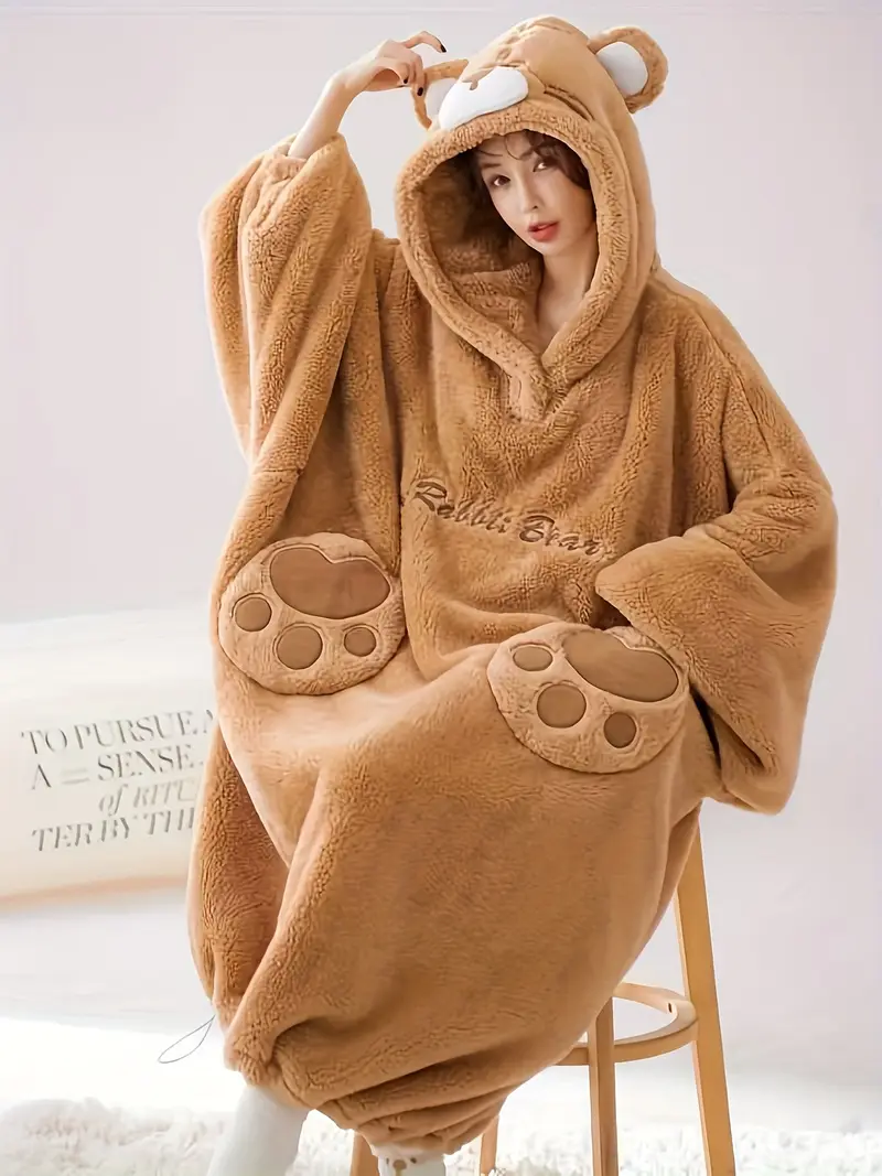 thick winter night dress Nightgown,Women Winter Warm Night Dress Sleepshirts Flannel Oversized Sleepwear Female Thick Night Clothes : Amazon.ca: Clothing, Shoes & Accessories