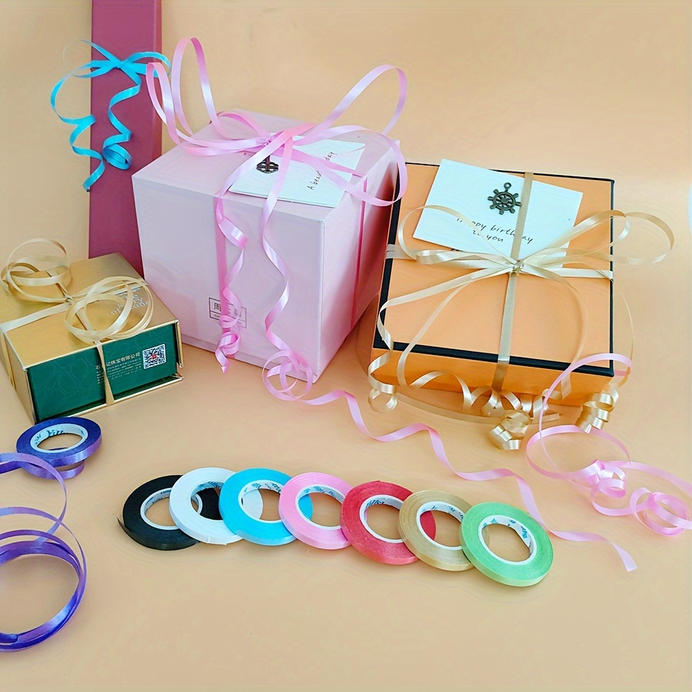 Cinta rizadora, paquete de 7 cintas rizadas plateadas, rollo de cinta  plateada para envolver globos plateados, cinta brillante para envolver  globos