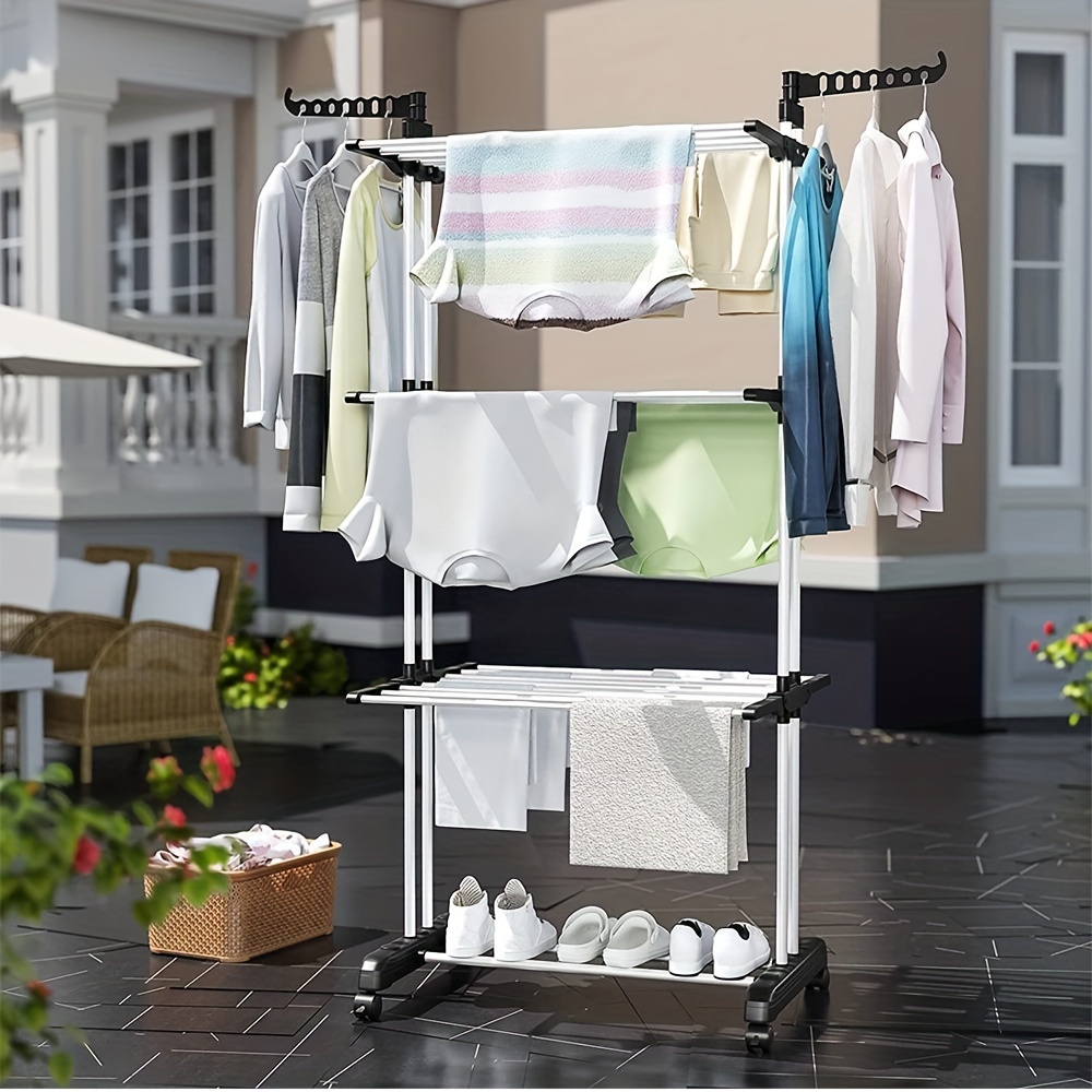 3 clothes drying rack airer stand details 2