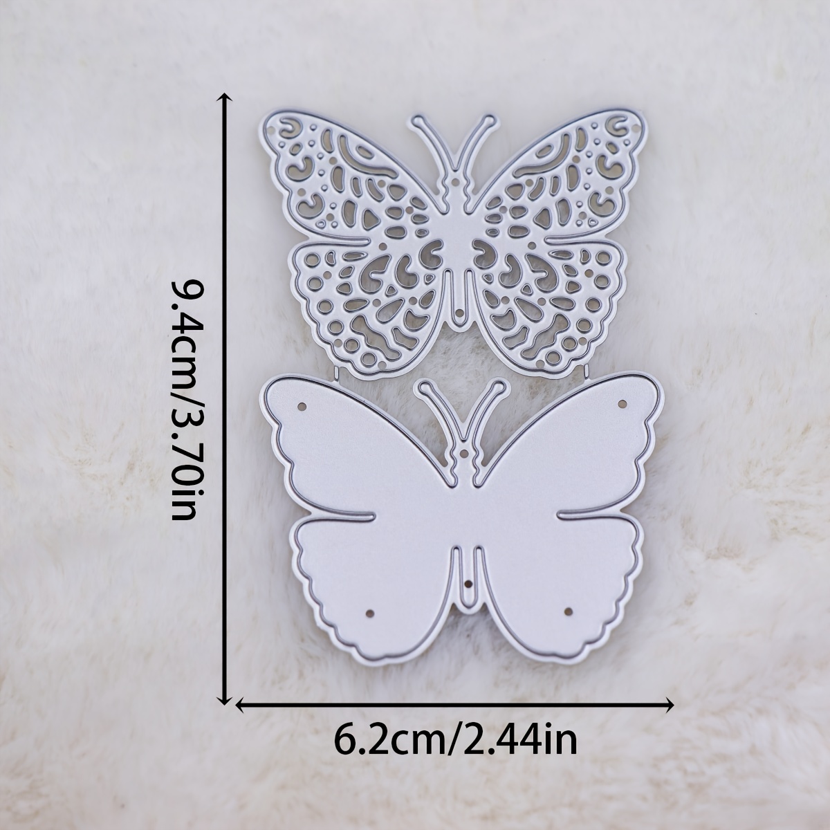 E-shop 1 Stück Doppelschicht Schmetterlingsmuster Metall Stanzformen für Stempel, Fotoalben, Hochzeiten, Papierbasteln, DIY Bastelprojekte