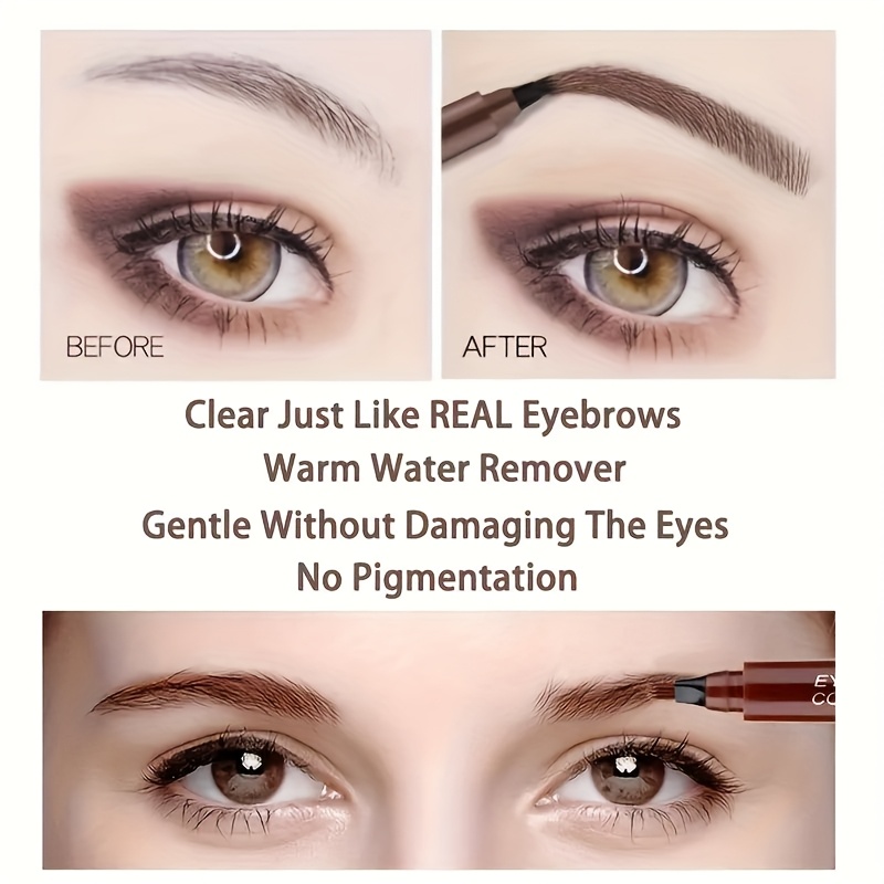 one waterproof eyebrow pencil with 4   tips natural makeup effect in 5 colors details 6