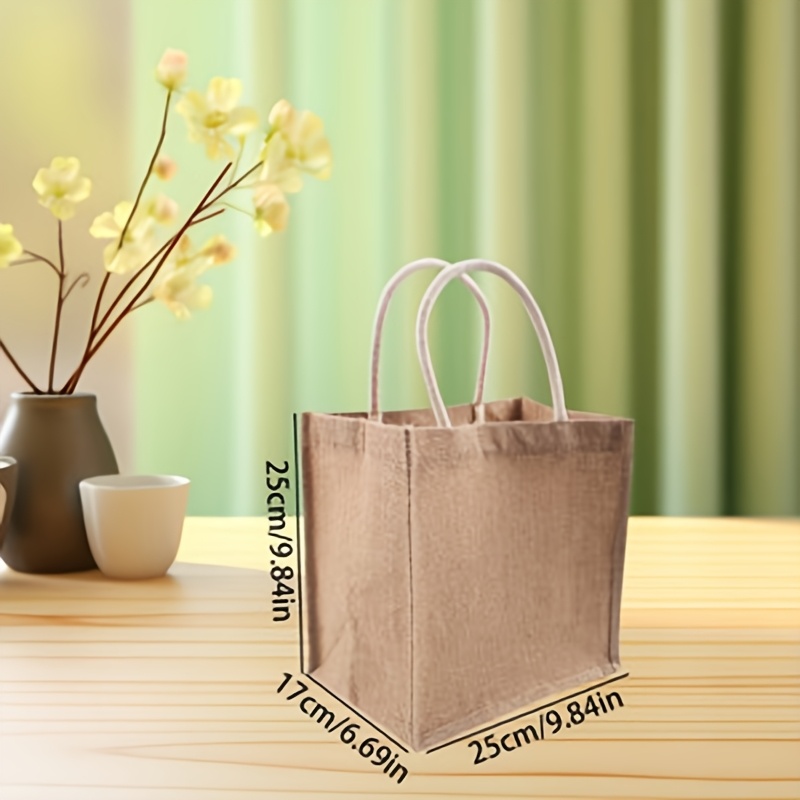 Chic Hemp Burlap Tote Bag - Spacious, Portable & Multi-functional Shoulder Bag For Travel And Everyday Use - Ideal Gift For Christmas, Mother's Day, Thanksgiving, Valentine's Day, And