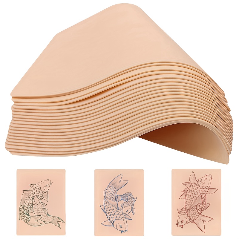 Tattoo-Übungshaut 5 Stück – Doppelseitig, 20,3 X 15,2 Cm, Für Anfänger & Profis