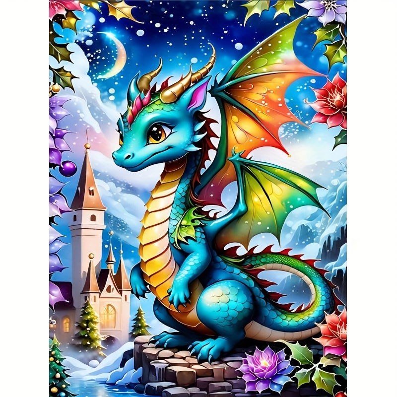 

Colorful Wing Dragon Diamond Art Painting Kit 5d Diamond Art Set Painting With Diamond Gems, Arts And Crafts For Home Wall Decor