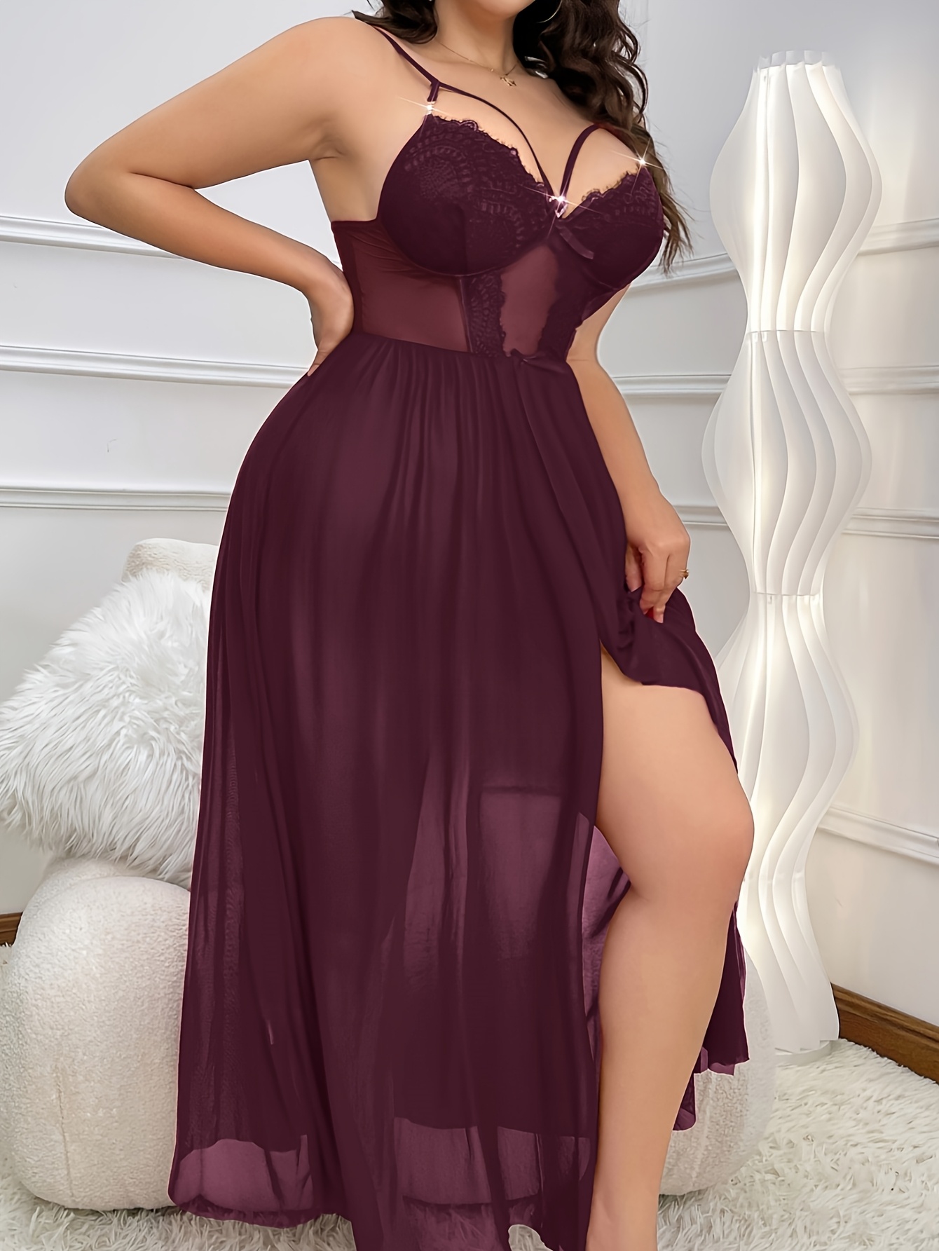 purple hearts see through dress Light Purple Heart Tulle Corset Ankle Length Dance Gown