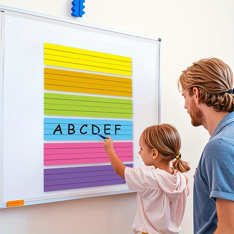 

12pcs Magnetic Strips, 12x3 Inch, Reusable & Learning Tools For Whiteboards And Metal - Perfect Student Classroom Accessory, Ideal Christmas Gift