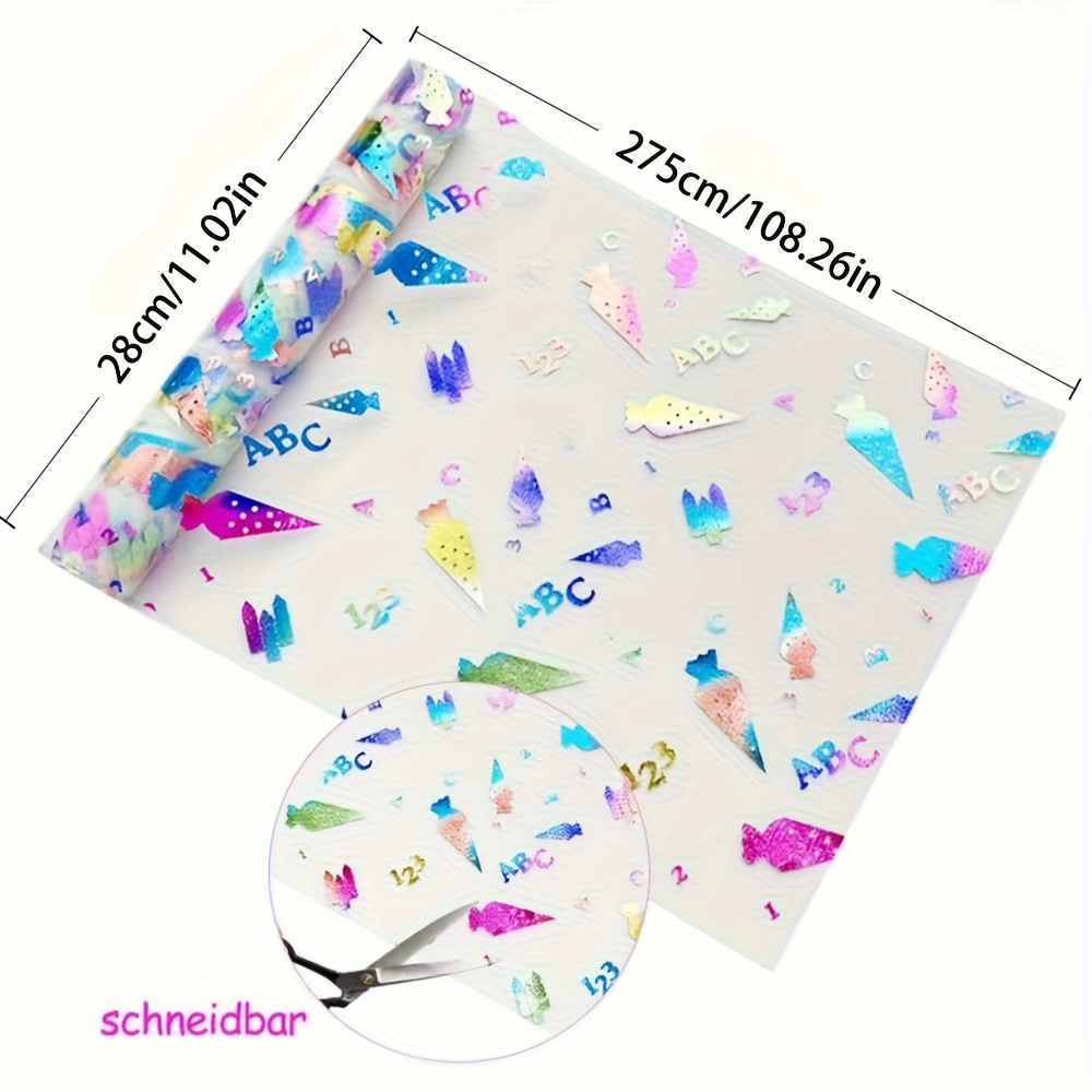 Image of 1pc Colorful Abc Candyland Mesh Table Runner 27.94 X 274.32cm Rectangular, Alphabet Colorful Party Supplies Abc Rainbow Tablecloth, Birthday Party Classroom First Day School Back To School Table Decor