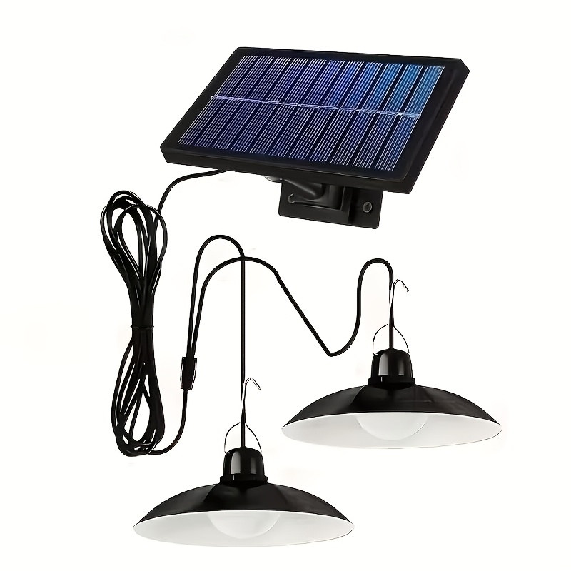 TEMU Dual-head Solar Shed - Outdoor Solar Lamp - Features 3 Brightness Settings, This Hanging Solar Pendant Light Is Rated Ip55 For, Making It Ideal