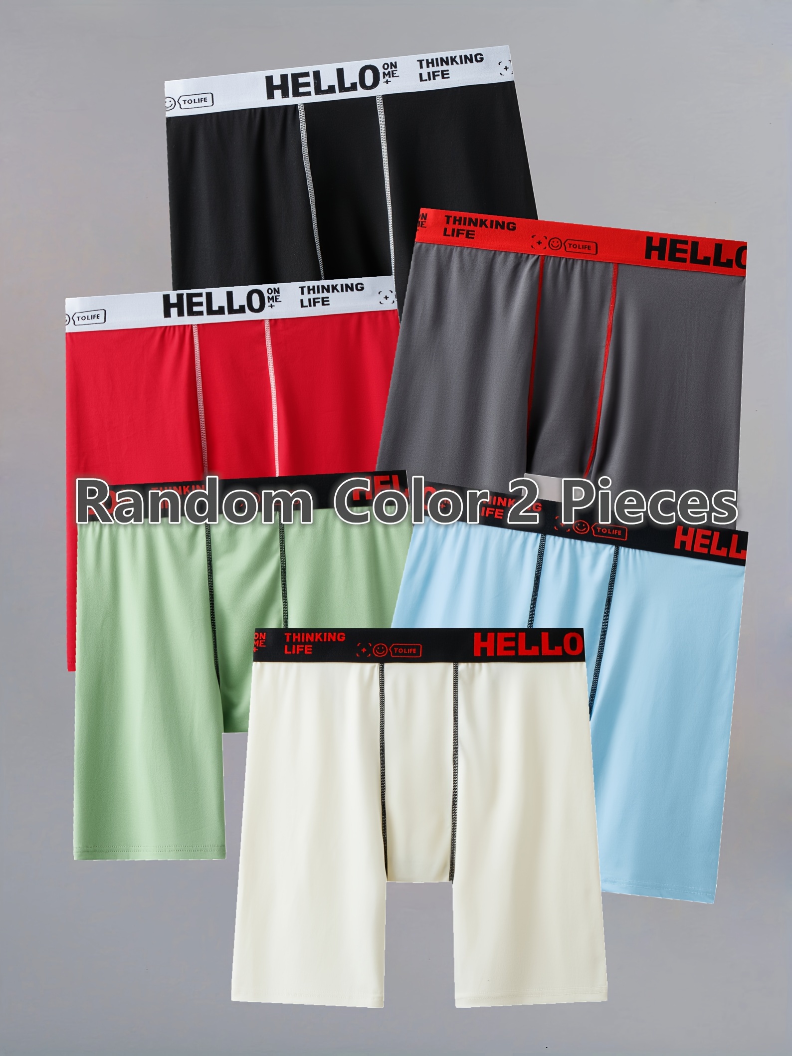 hello' Print Random Color Men's Underwear Fashion - Temu