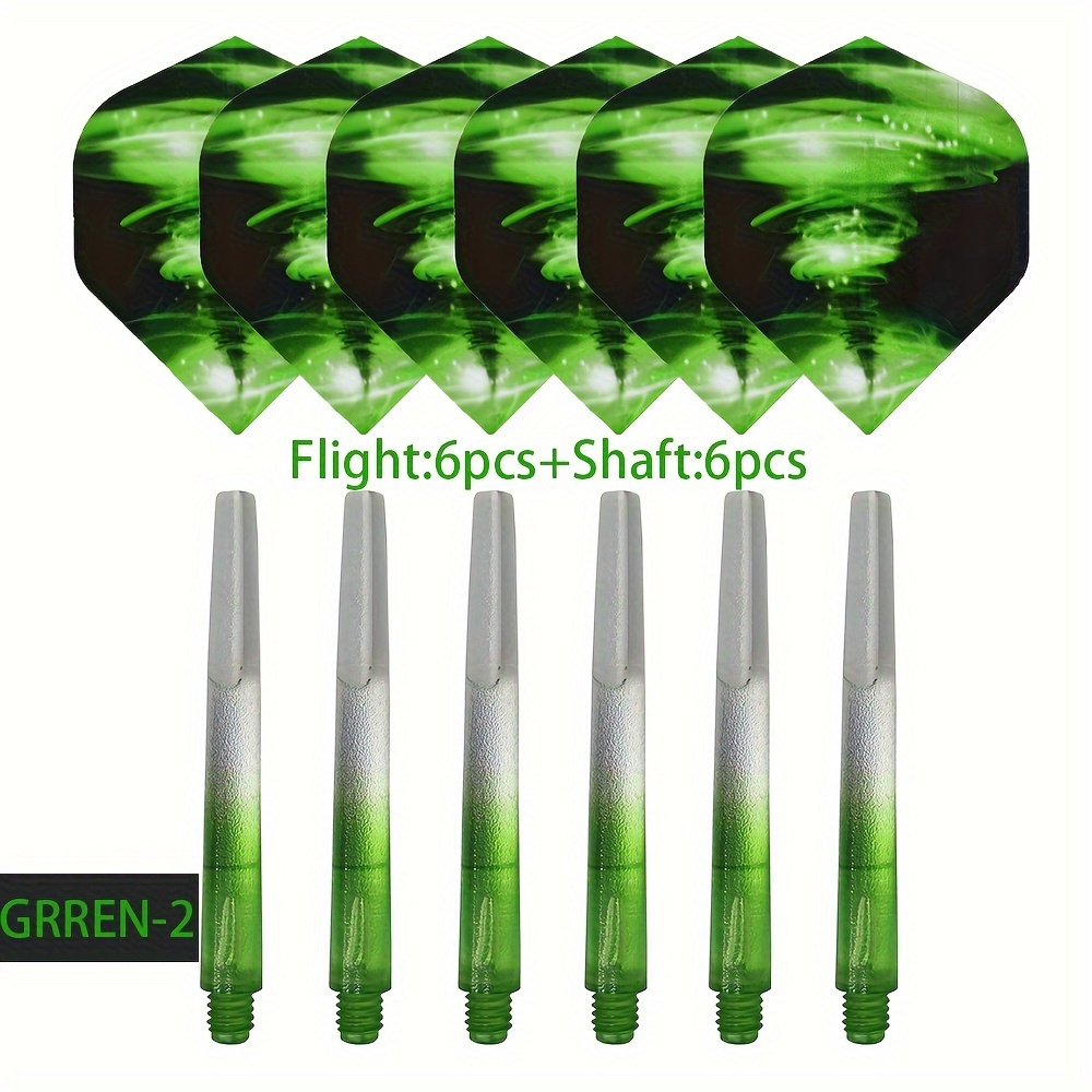 12pcs/pack Green Series Dart Flight(6pcs)