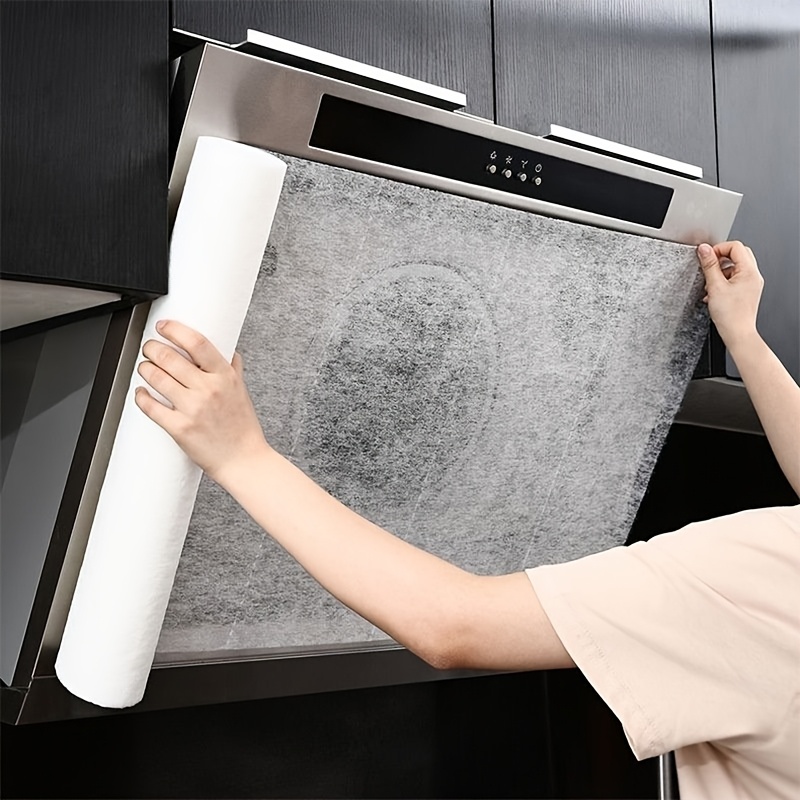 1 Roll High-temperature Resistant Kitchen Oil Filter Mesh - Non-woven Fabric Smoke & Dust Cover For Range Hood, , No Batteries Required, Cooking Area | Filter | Durable Filter Material