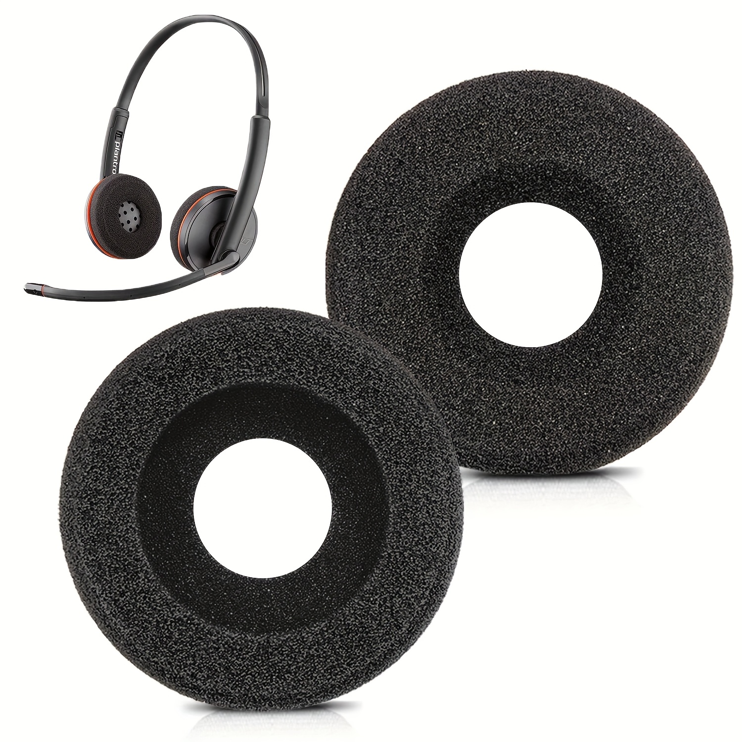 TEMU Almohadillas para auriculares de Plantronics, repuesto de almohadillas de espuma diseñadas para Plantronics HW251N HW261N HW510 HW520 C310 320