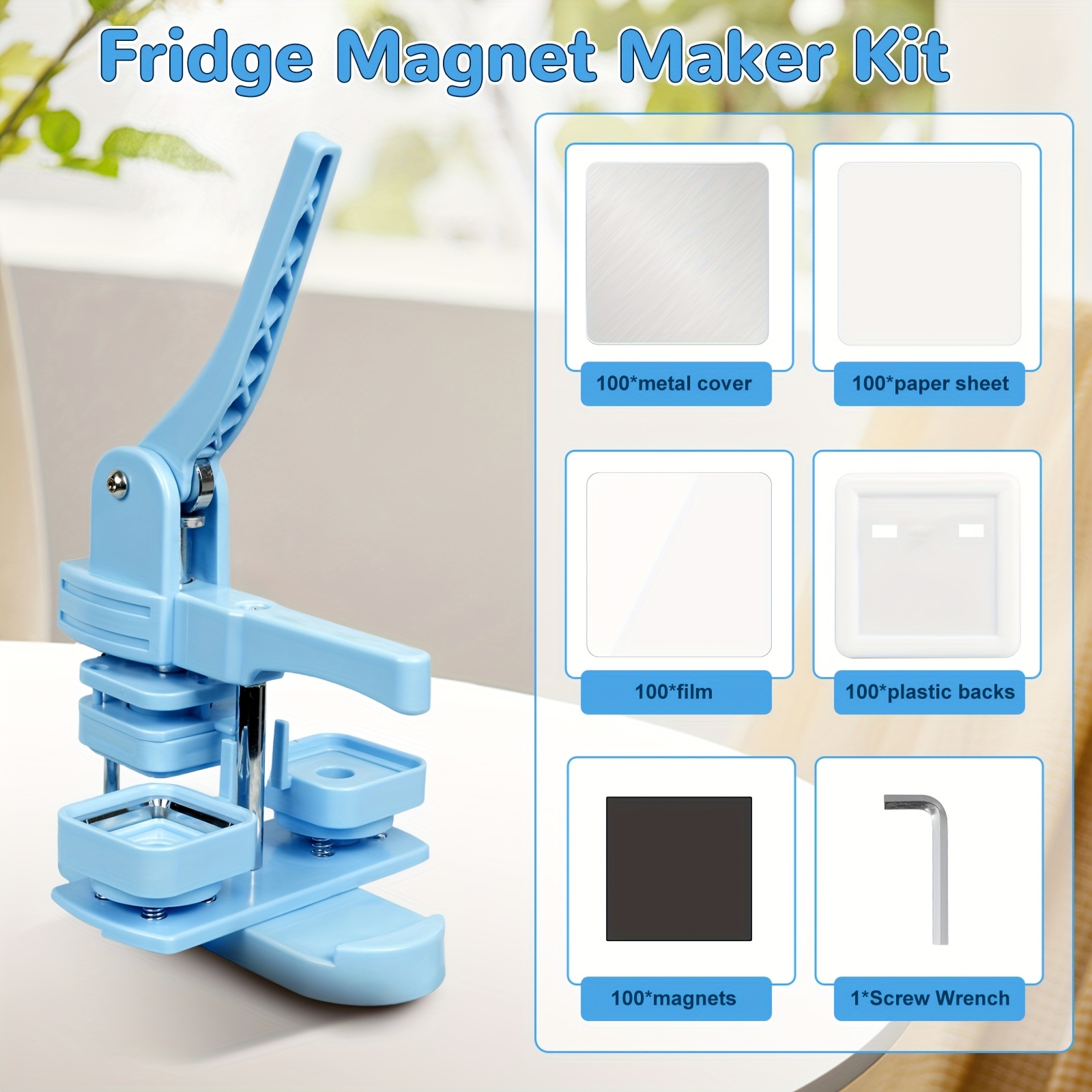 3”x2” Rectangle Magnet & Badge Maker Kit – Professional Magnet Making Equipment With Press Machine, 1000 Magnet Sets, and Templates - Etsy | 缶バッジメーカー、 50x50mm Square Refrigerator Sticker Badge Making Machine | ZUYONI(ズヨーニ)