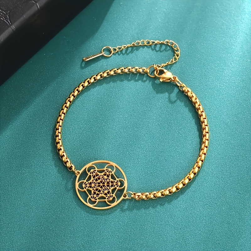 1pc 304 304 304 304 Stainless Steel ' Bracelet Women Archangel Day Bracelet Men Fashion Geometry Amulet Jewelry Gift