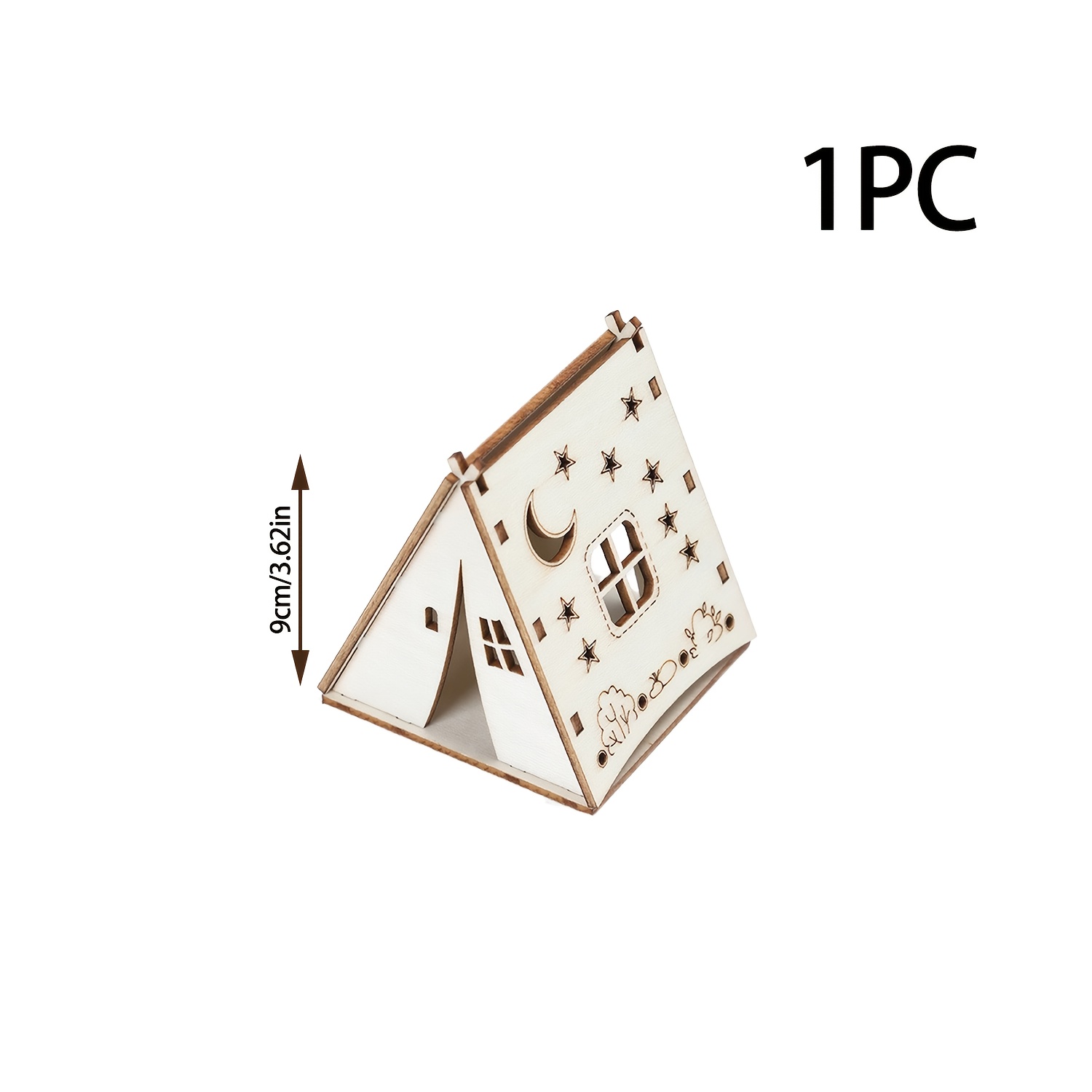 Image of Miniature Wooden House Tent For Outdoor Scene Props, Suitable For Painting And Doodling Accessories, Micro Scene Decoration - Campfire Style