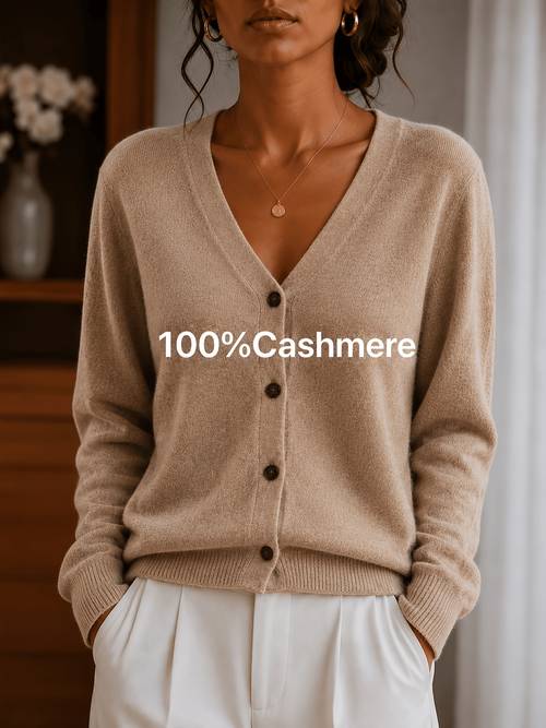 womens openwork sweater knitwear cashmere sweater women neck with single button closure classic solid color long sleeve knitwear loose and casual wear