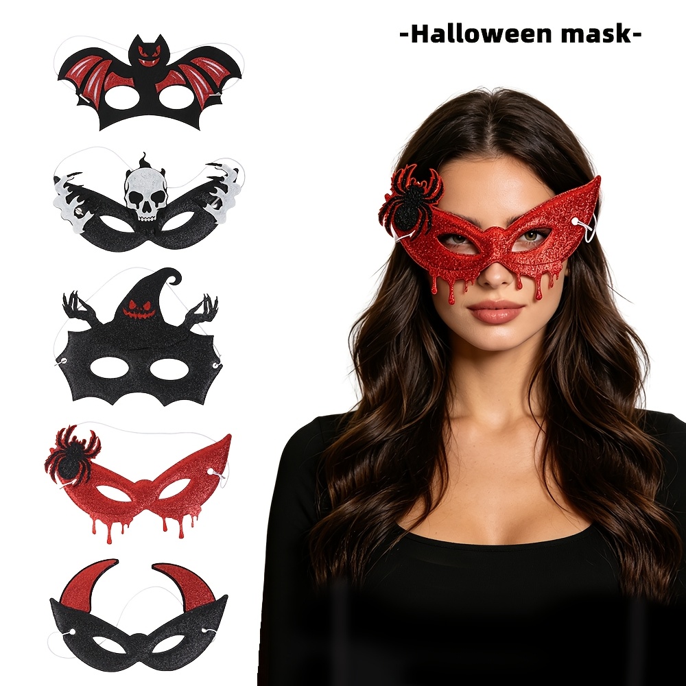 Halloween Bat Skull Half-Face Masquerade Mask