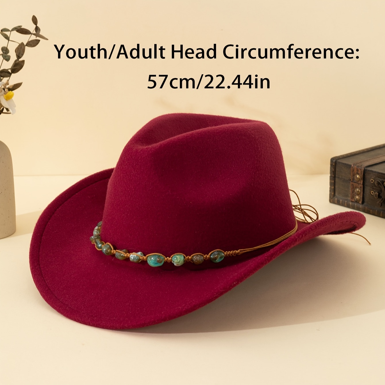 cowboy spirit colorful felt hat turquoise accents - Temu Greece display picture 3