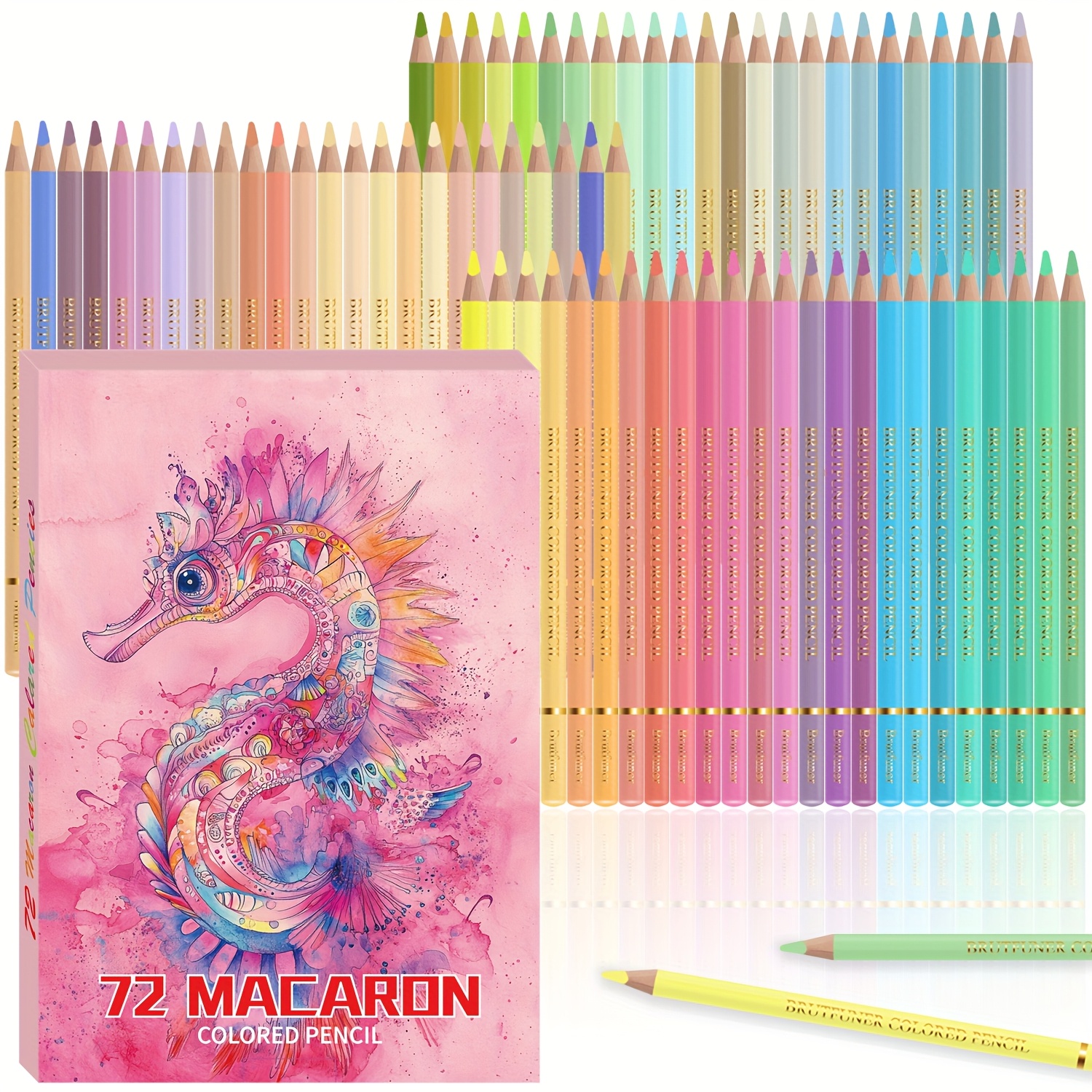 Image of 72 Colored Pencils In Macaron Shades, For Artists, Perfect For Sketching, Shading, And Coloring, Designed For Professional Artistic Applications