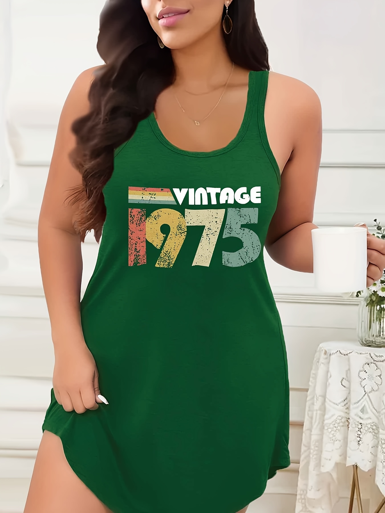 plus size womens 1975 vintage 50th birthday 50 years outfit - Temu United  Kingdom