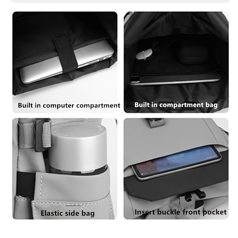 Computer Backpack for Male Students, Business Casual Large Capacity Lightweight Schoolbag Stylish Travel Pack