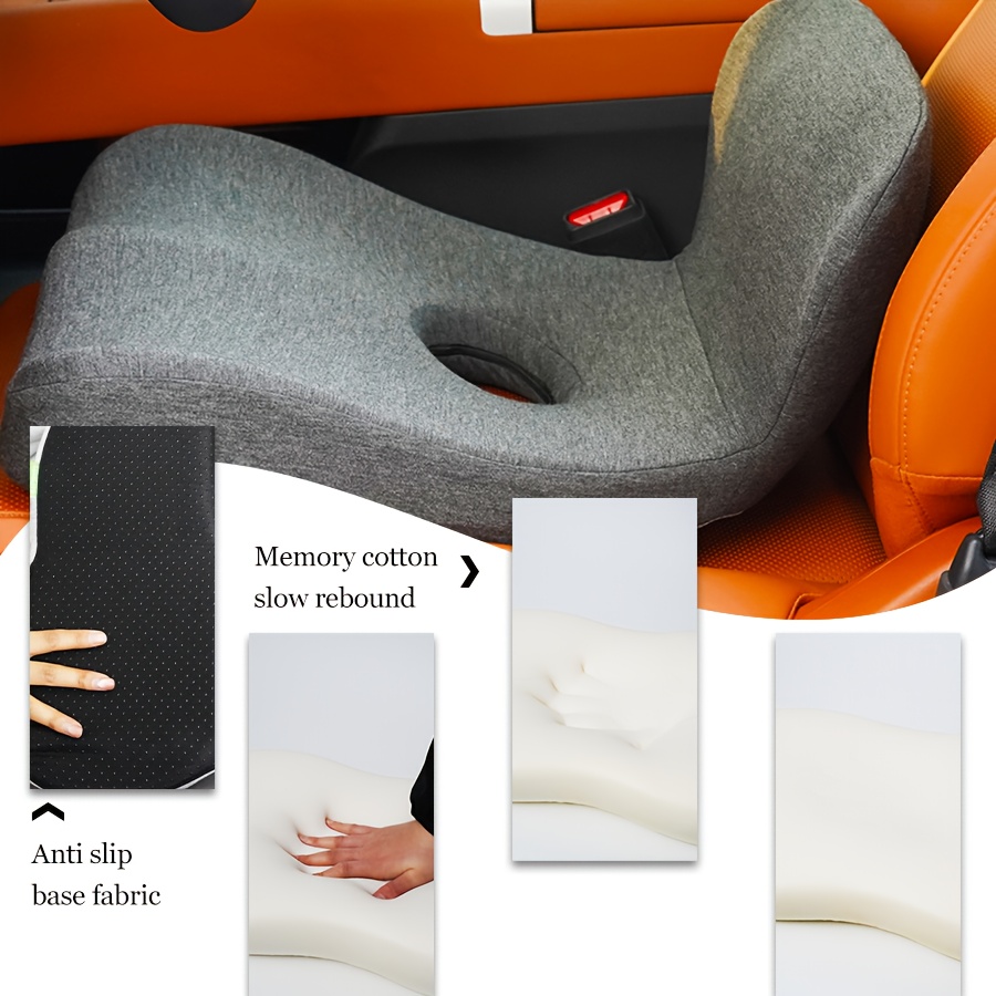 ergonomic office chair cushion with hollow back support memory foam lumbar pillow lightweight non electric cushion for posture   compatible   professional desk chairs breathable seat pad contoured   cushioning remote workers Product details 0