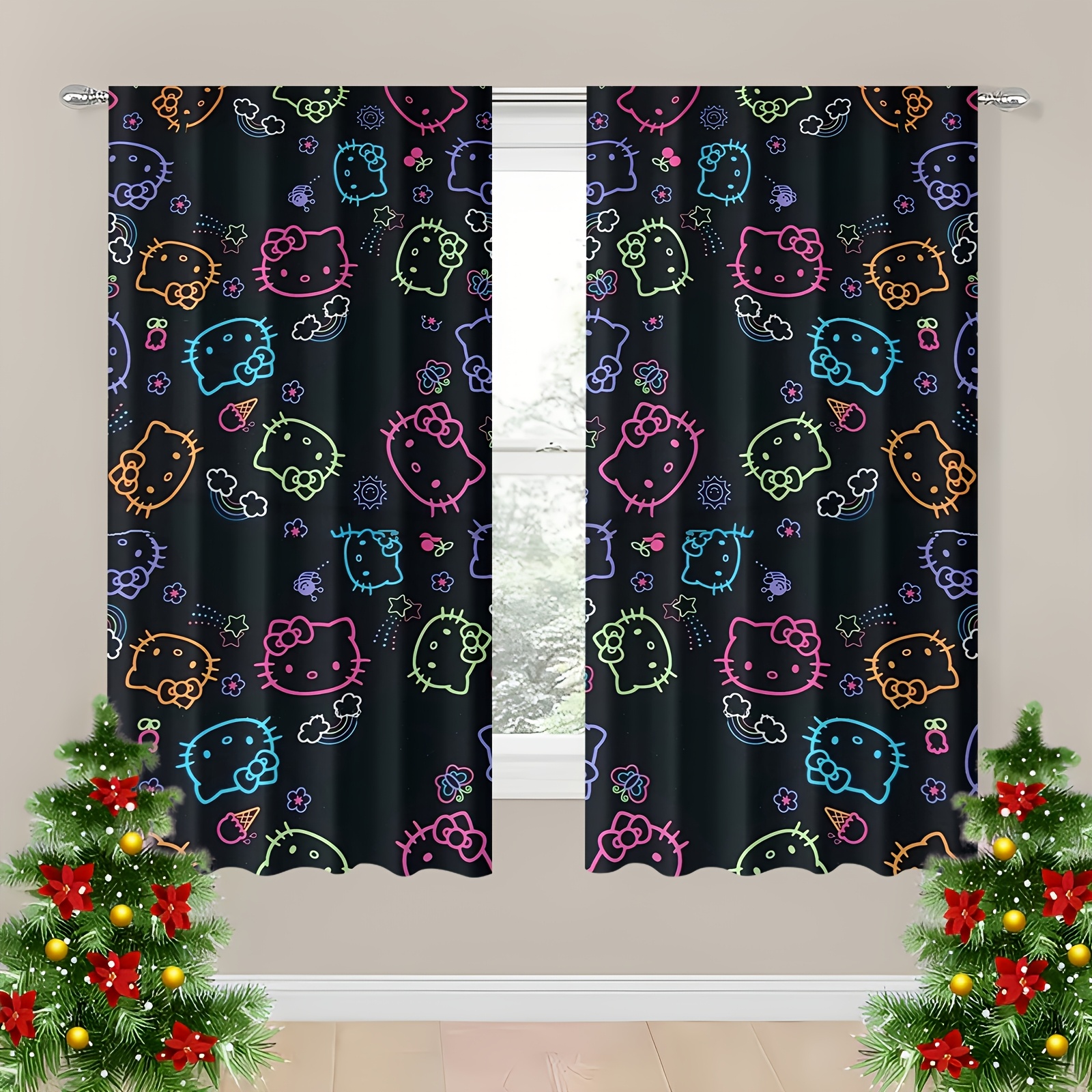 

For Blackout Window Curtains - Pattern, 2 Panels, Rod Hanging, Unlined , Sun For , , Includes