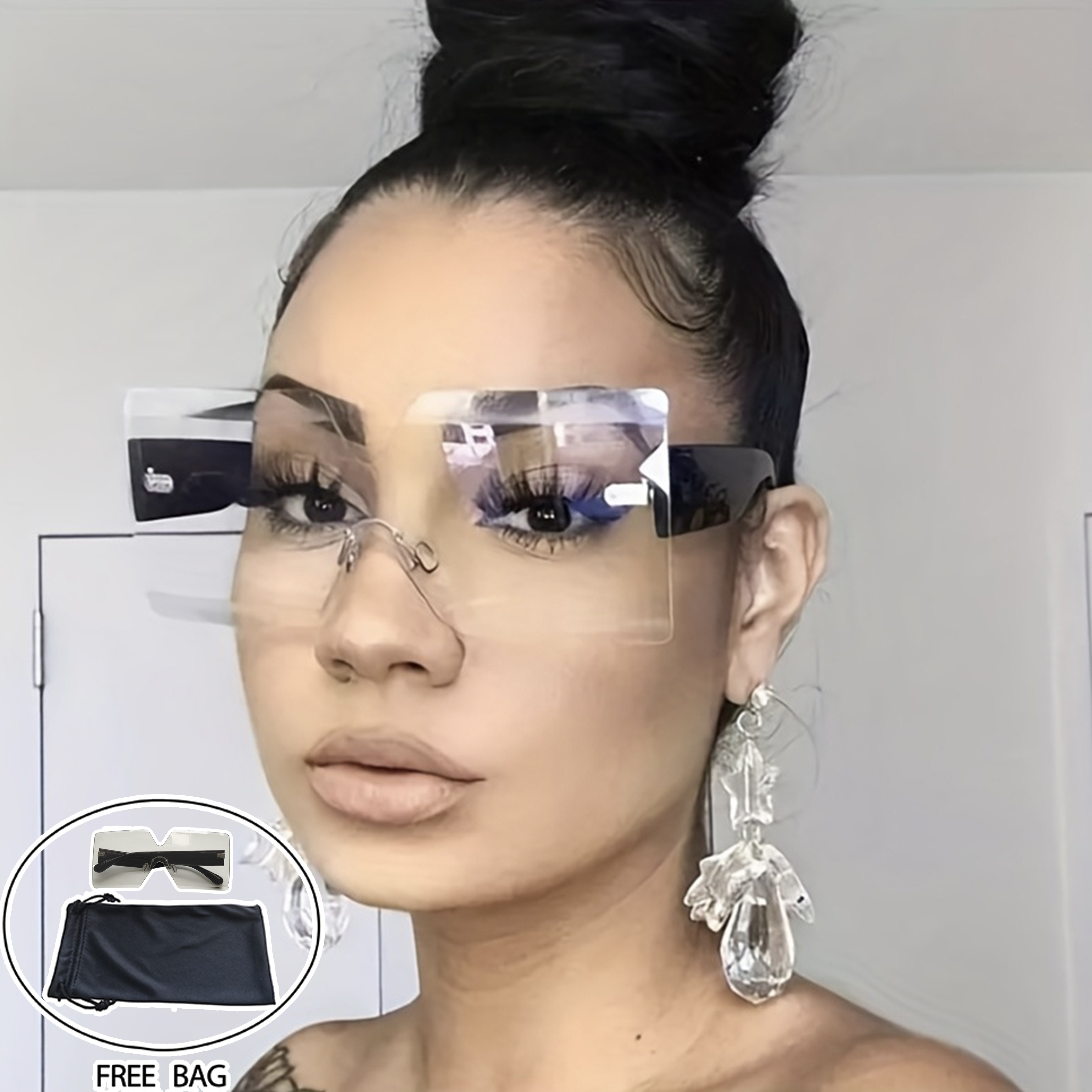 

Oversized Square Fashion For Women Men Candy Color Gradient For Summer Beach Party