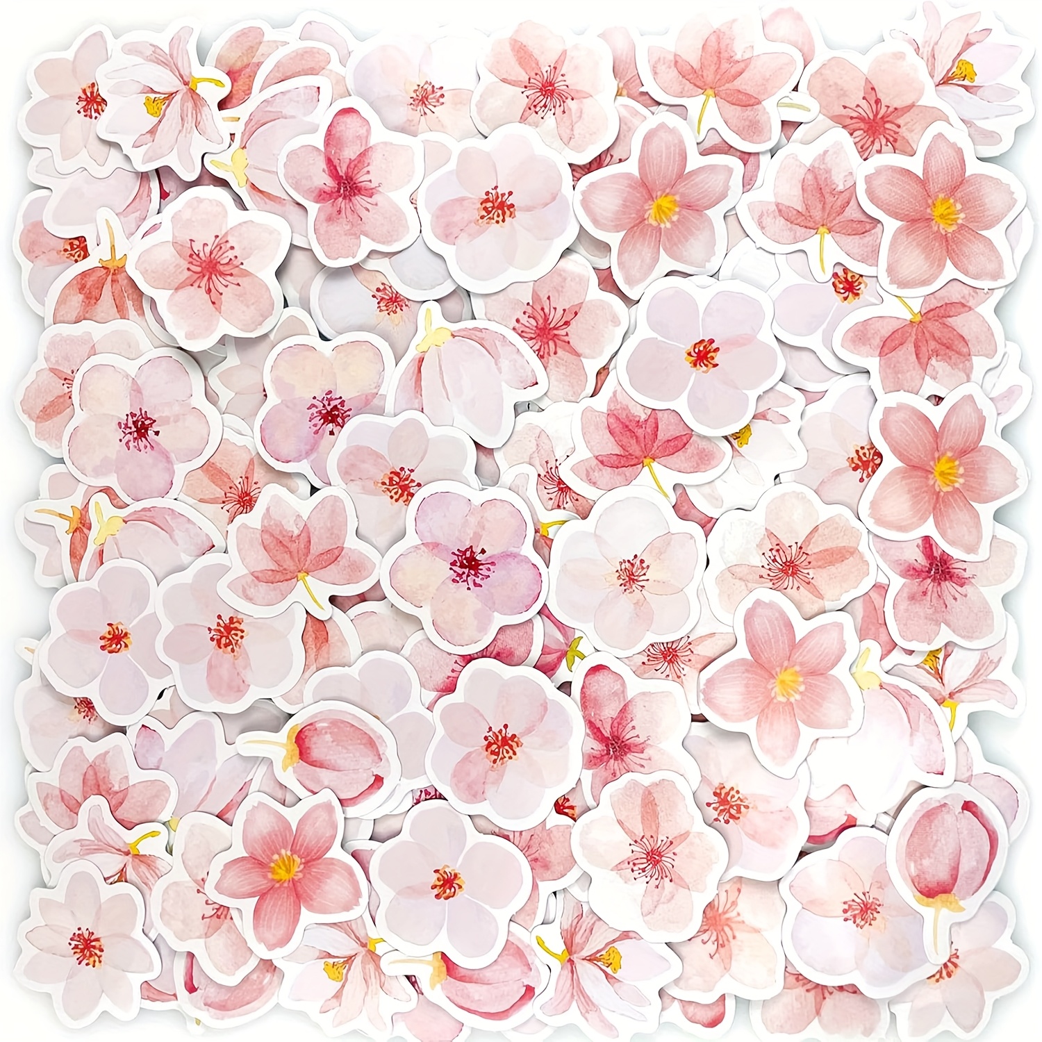 Image of 45pcs Sakura Sticker Petals Diy Decoration Stickers For Scrapbooking Journaling Album Decor Phone Laptop Card Making Craft Project