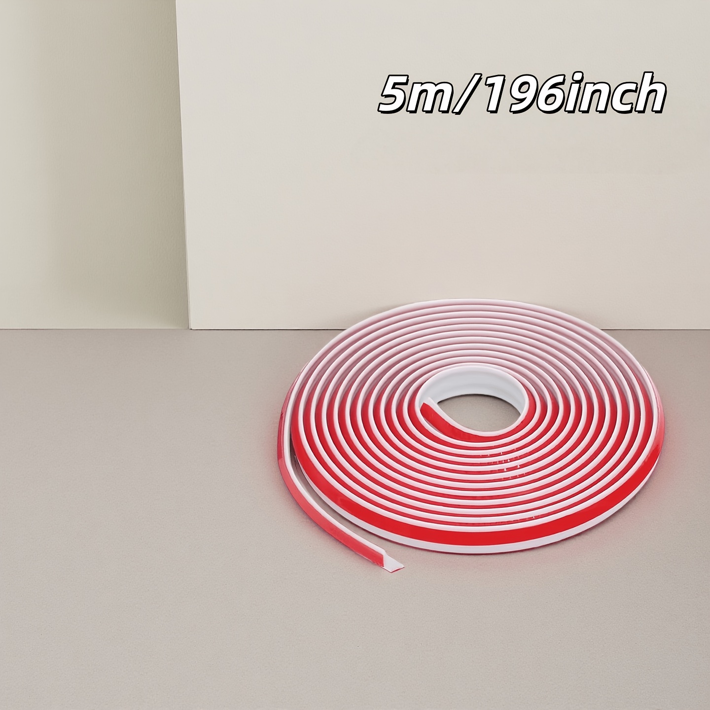 Peelable Adhesive Base Edge Trim Strip, Flexible Self-adhesive Wall Base Edge Trim Strip, Triangular Wall Corner Seaming Strip, For Protecting Floor Edges, Bathrooms, Kitchen Countertop Corners