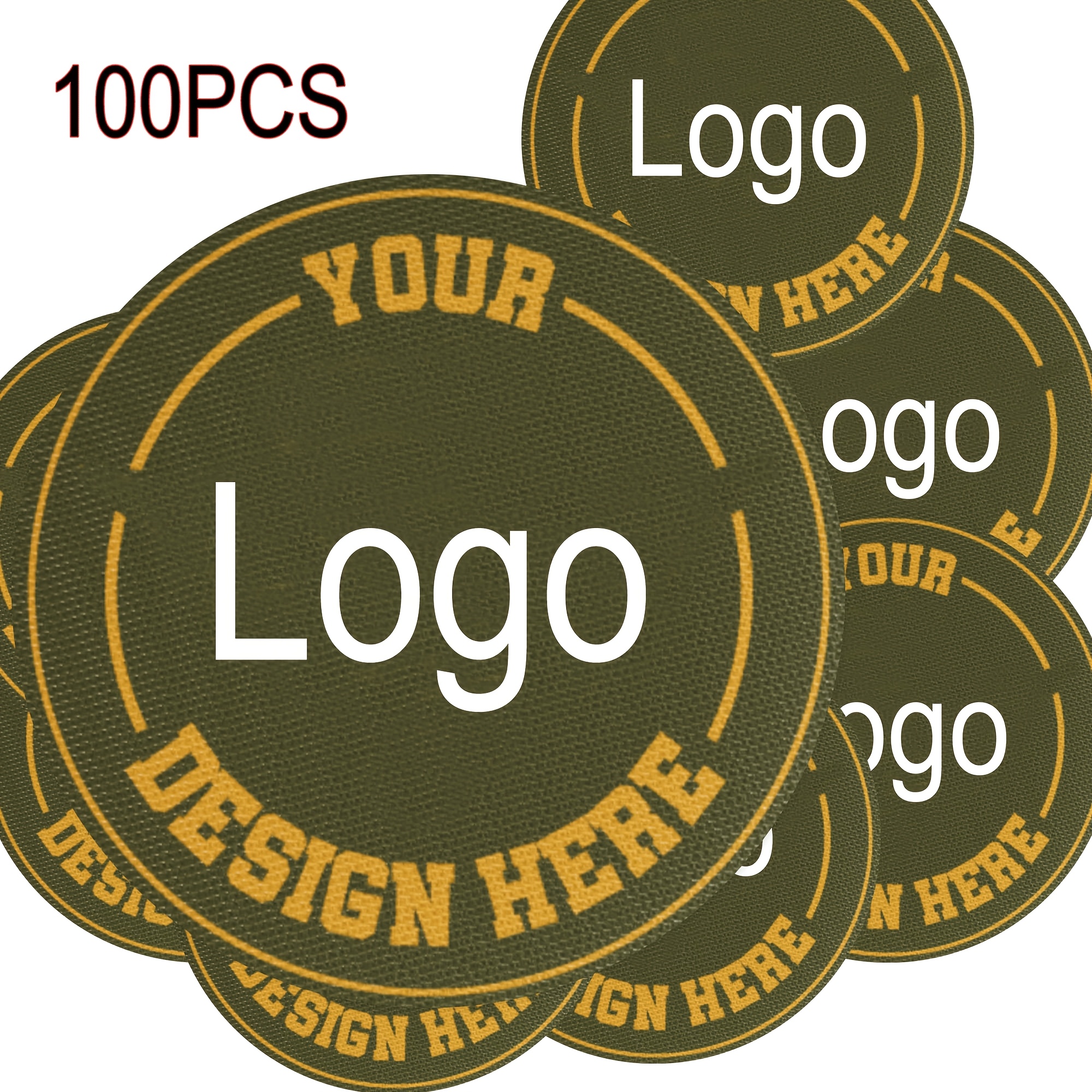 TEMU Patch personalizzati termoadesivi da 100 pezzi con , badge per , adesivi per abbigliamento