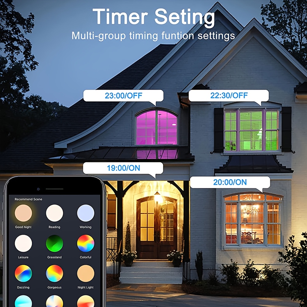 6pcs GU10 WiFi Smart LED Bulbs with Color Changing Features