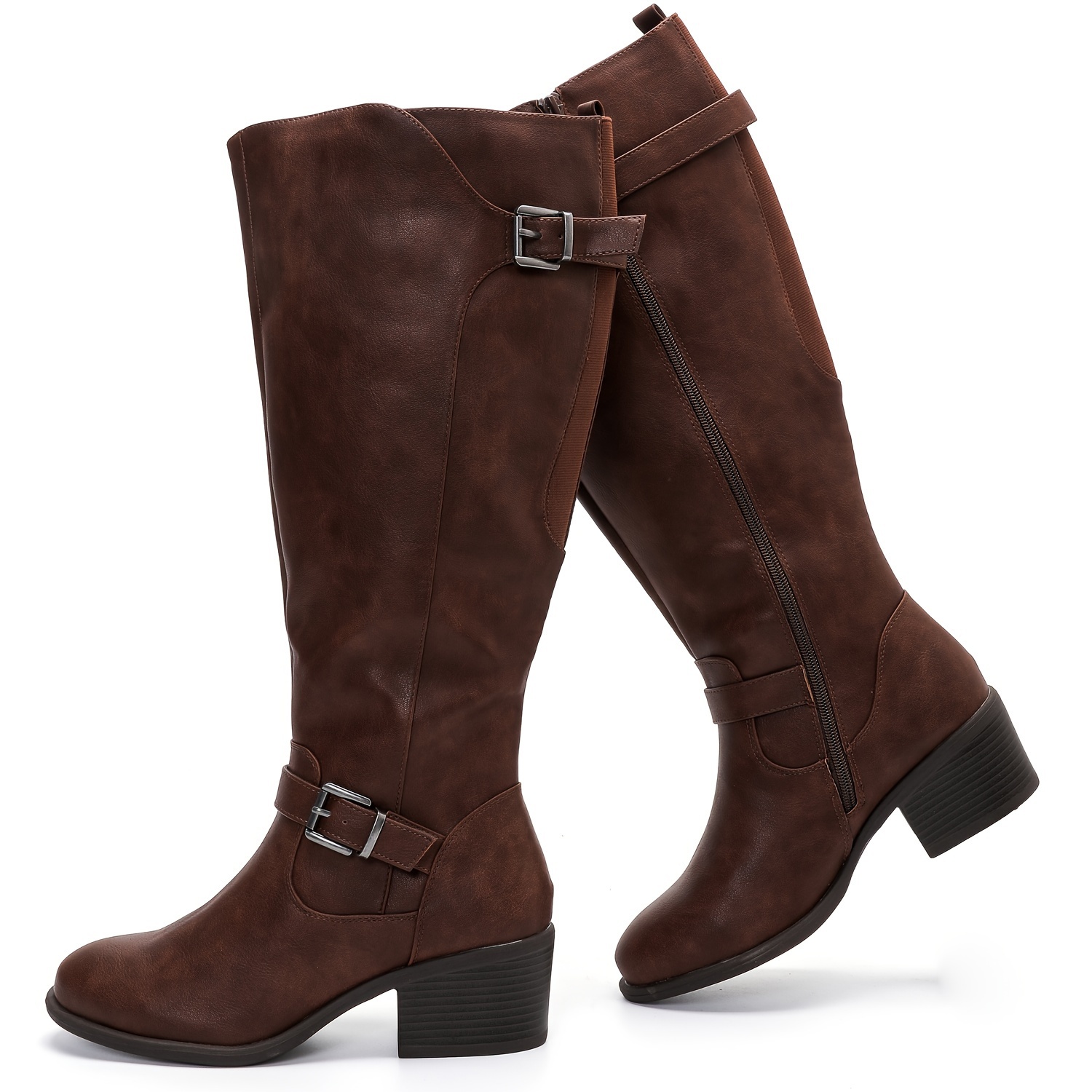 Leather Boots Plus Size Snow Boots Extra Wide Calf Winter Boots