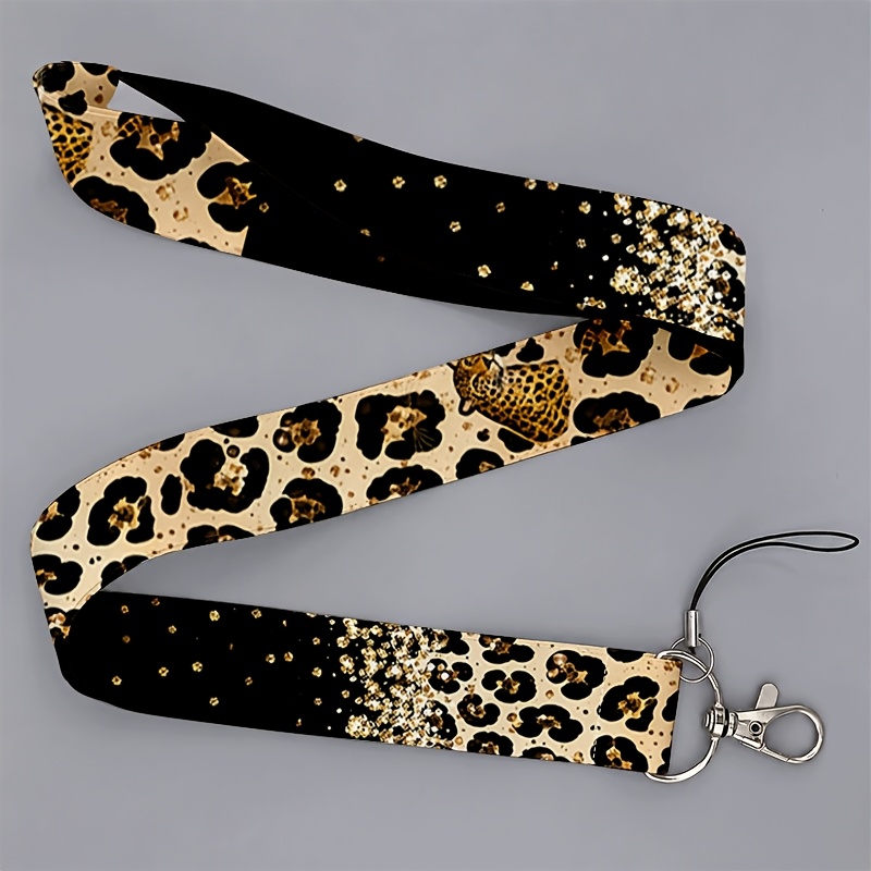 TEMU Cordón 2D con estampado de leopardo y , diseño moderno y elegante con de leopardo pequeño, ideal para hombres y mujeres que van al trabajo o a ,