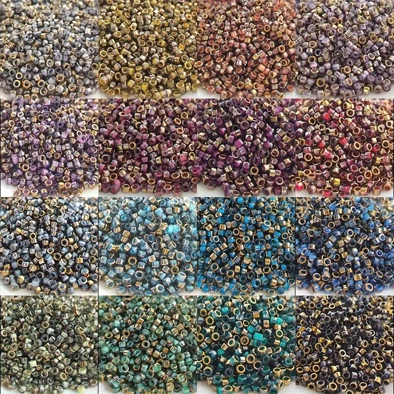 

2000pcs 16-color Gradient Color Antique Bead Barrel-shaped Beads Suitable For Diy Bracelets, Necklaces, Hand Strings 2.5mm