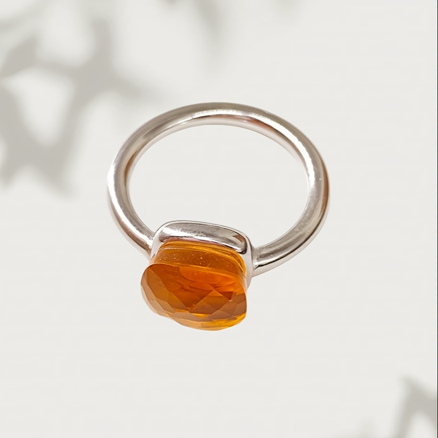 Carnival Women's Stainless Steel Crystal Ring - Multiple Irregular Square Styles
