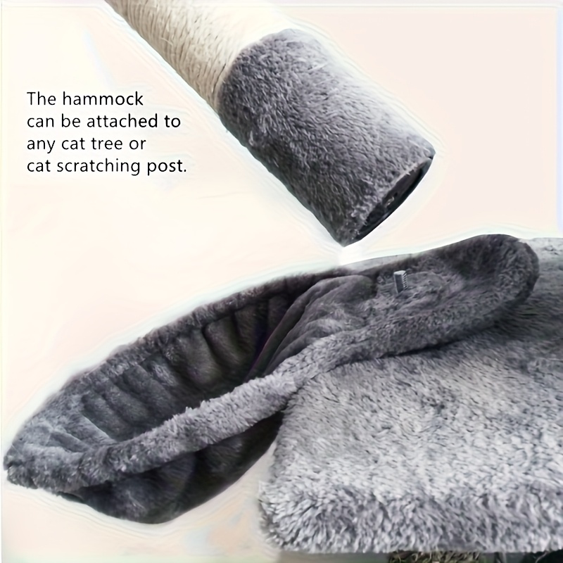 1  tree hammock attachment stainless steel material durable with basket comfortable cat tower hanging bed alternative suitable for cats single ear gray cat hammock cat climbing frame accessory without tree stand