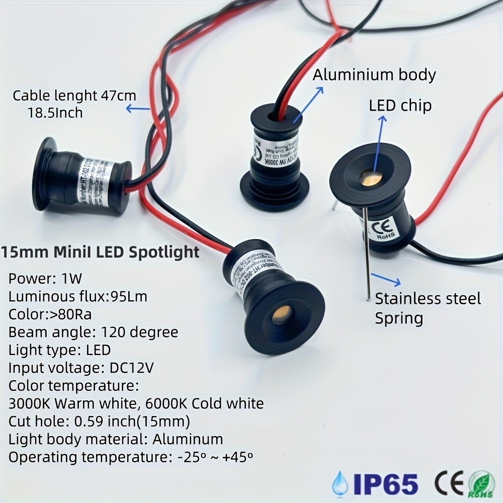 9 parça mini led gömme spot kısılabilir ip65 düşük - Temu Austria
