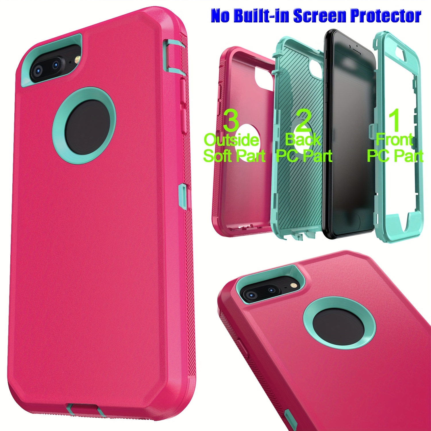 Pink Plus Phone Cases Floral Phone Case For IPhone 6/6s/7/8 Plus