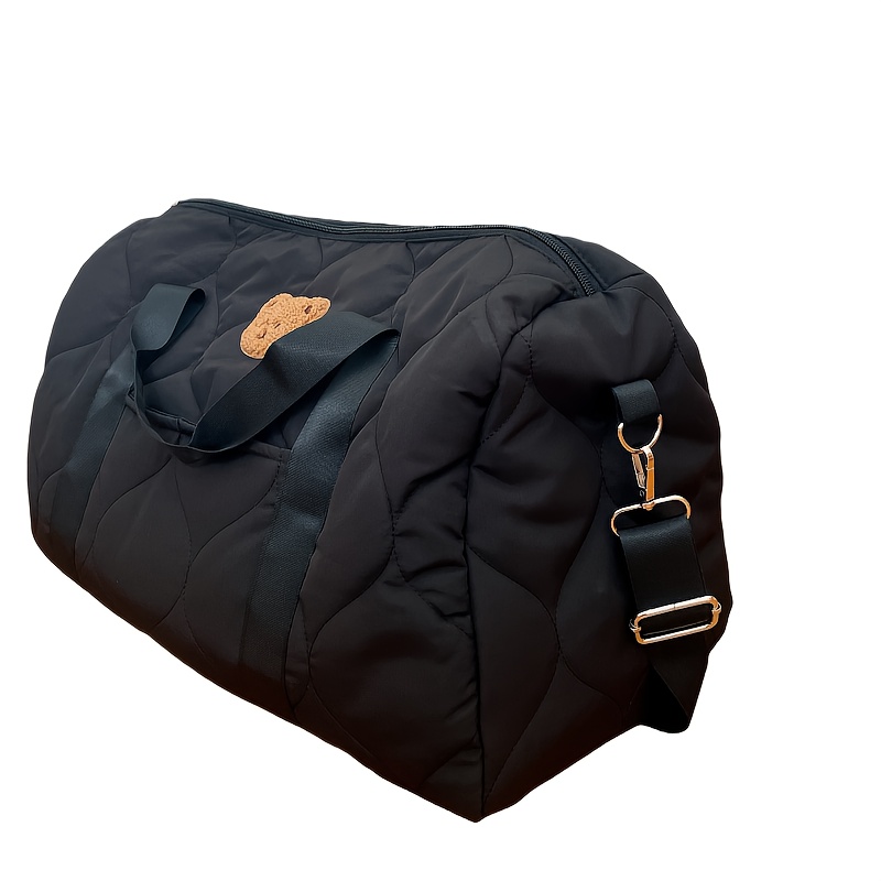 Large Capacity Black Bear Maternity Bag - Diapers, Formula & Clothes Storage, Ideal For Short Trips