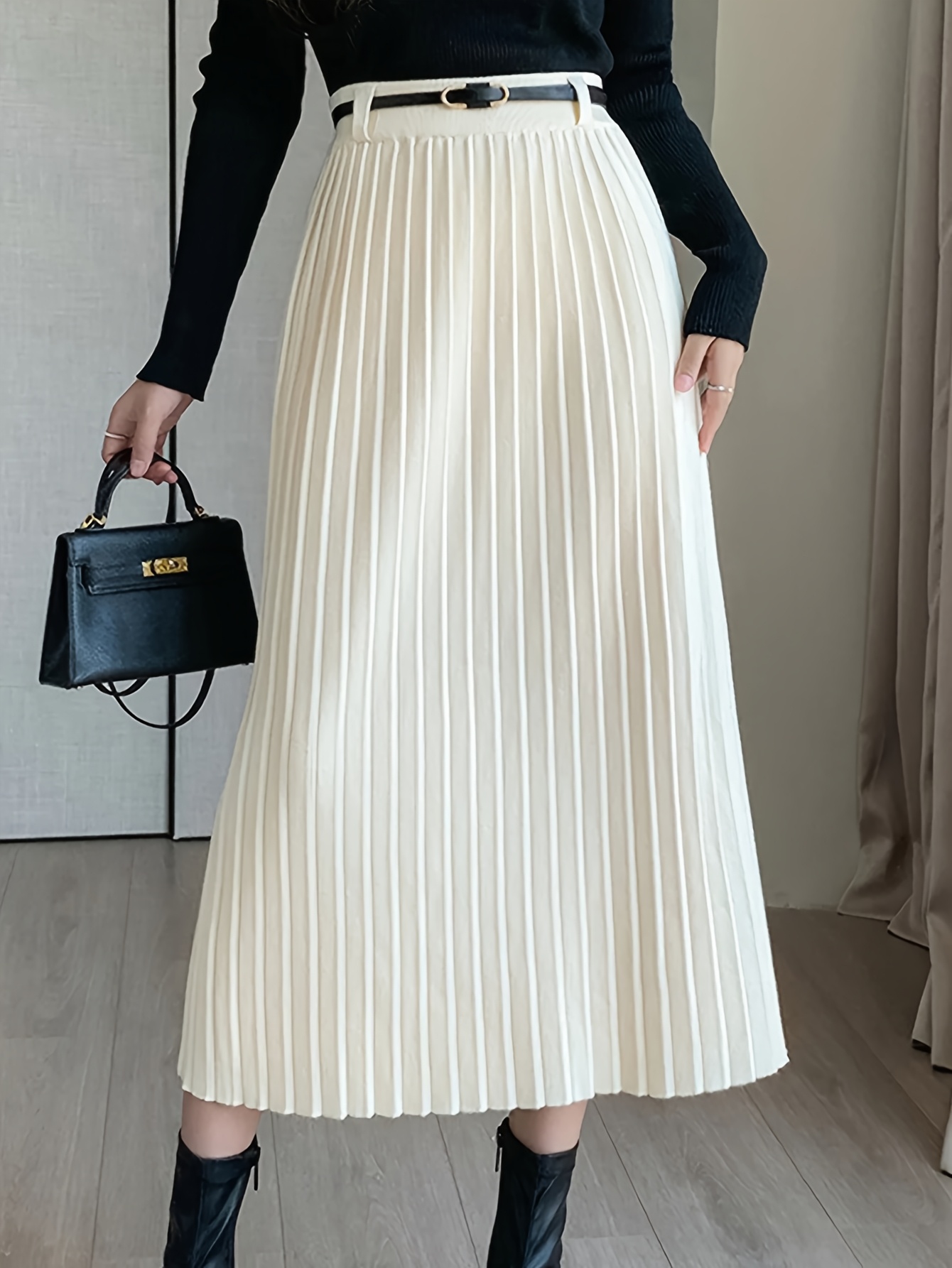 jupe longue en viscose femme design à Temu France