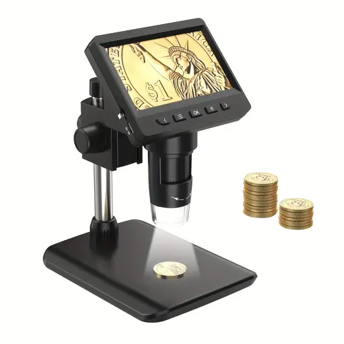 4 microscope lcd digital microscope 1080p usb coin magnifier for error with 8 adjustable led lights pc view compatible with windows