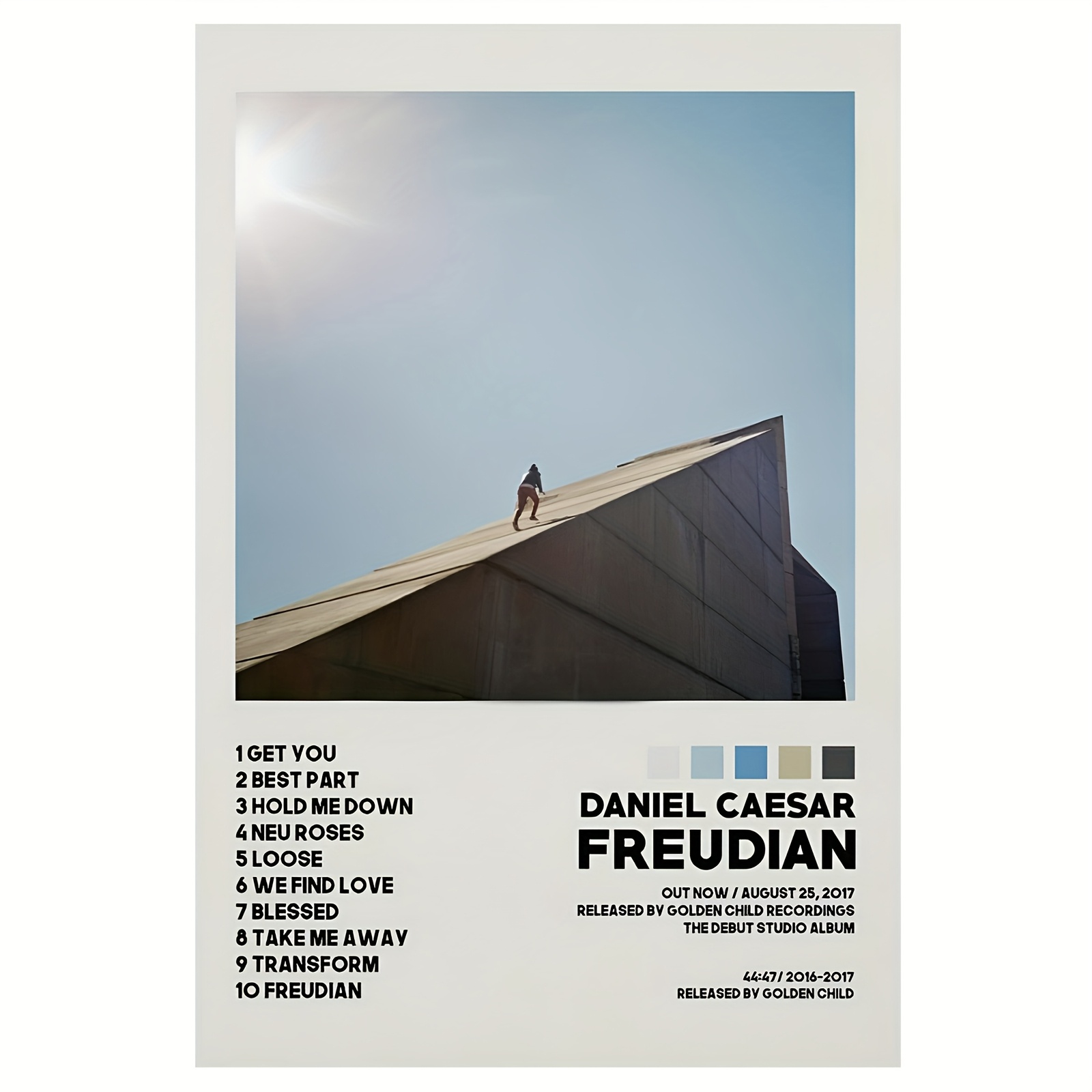 

freudian" Music Album Canvas Poster - Wall Art Print, 12x18 Inches, Decor, Studio , Track Listings Included, 2d, Room Decor