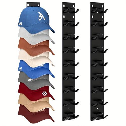 hat rack multi layer hat storage practical shelf hat rack strong wall mounted hat rack wall mounted hat hook that can hang 9 hats suitable for wardrobes and cabinet doors hat storage rack on doors and walls