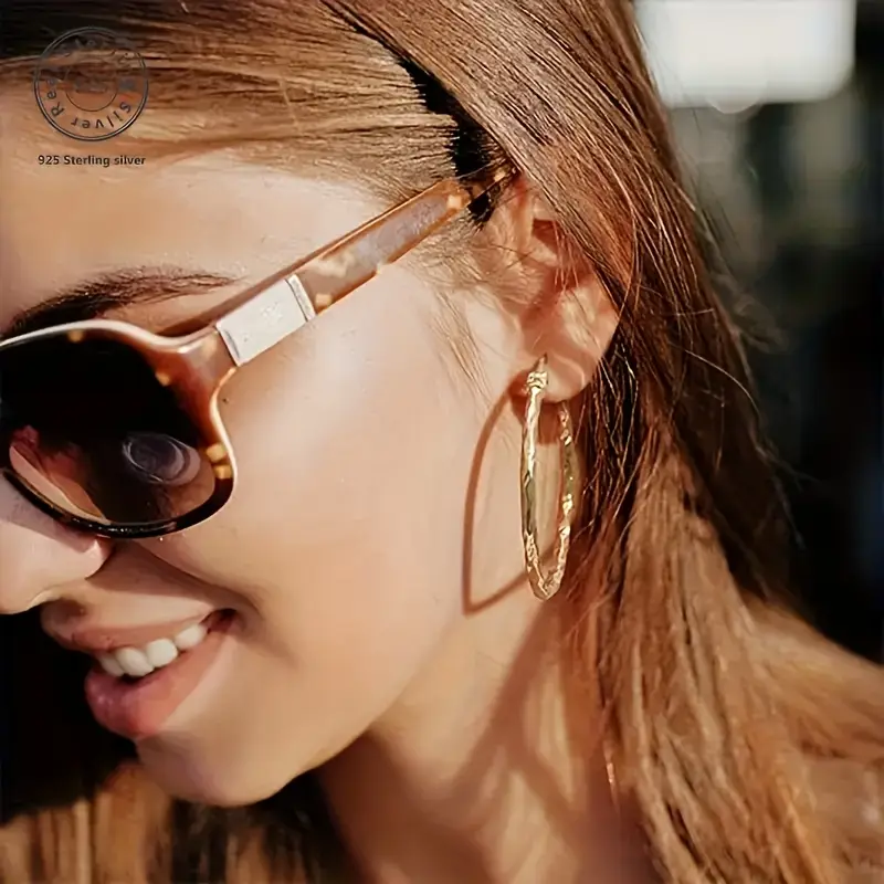 925 silver 3 5mm 1 4in wheat golden earrings stylish elegant with is the perfect birthday gift for your girlfriend is the perfect christmas gift with a box Product details 2