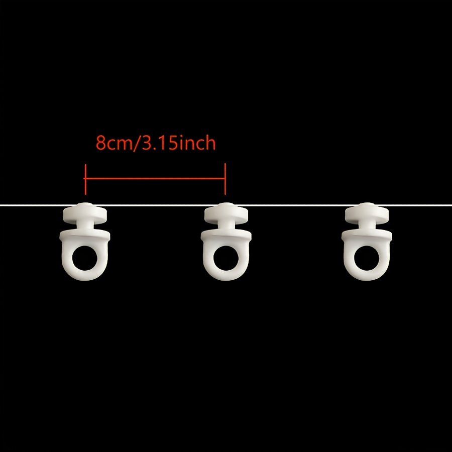 TEMU A 5-meter Long Curtain Track With Beads, Made Of Pom Material. Suitable For Electric Curtains And High-end Curtains, Enhancing Smoothness And