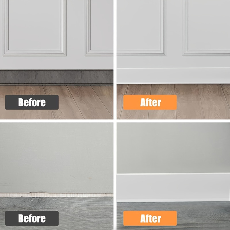 1 Roll Soft Pvc Kickboard, Waterproof Plastic Baseboard, Flexible Selfadhesive Decorative Trim