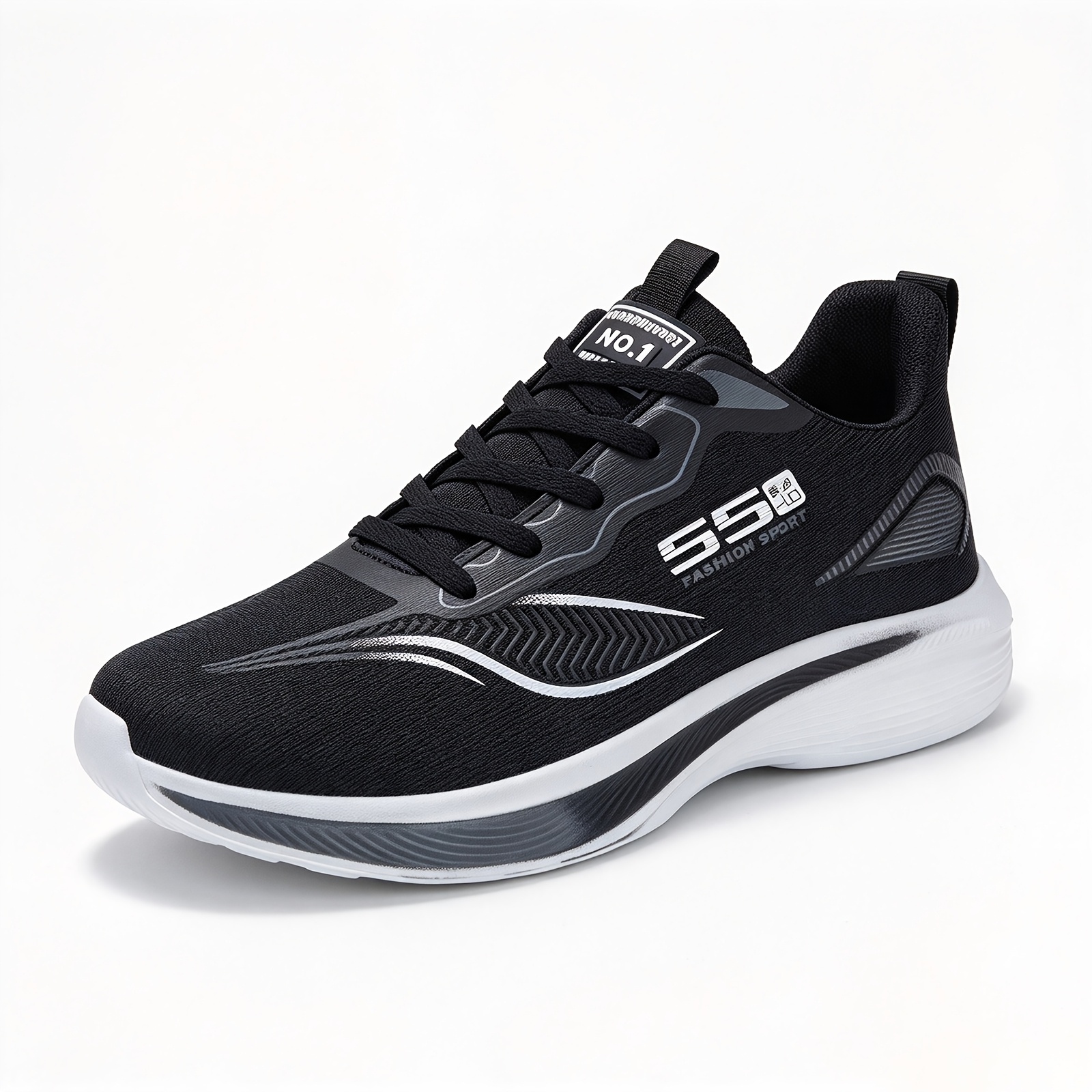 TEMU Men's Spring Summer Mesh Breathable Casual Sports Shoes, Men's Soft Sole Non-slip Shock-absorbing Student Running Sports Shoes - Enlarged Size