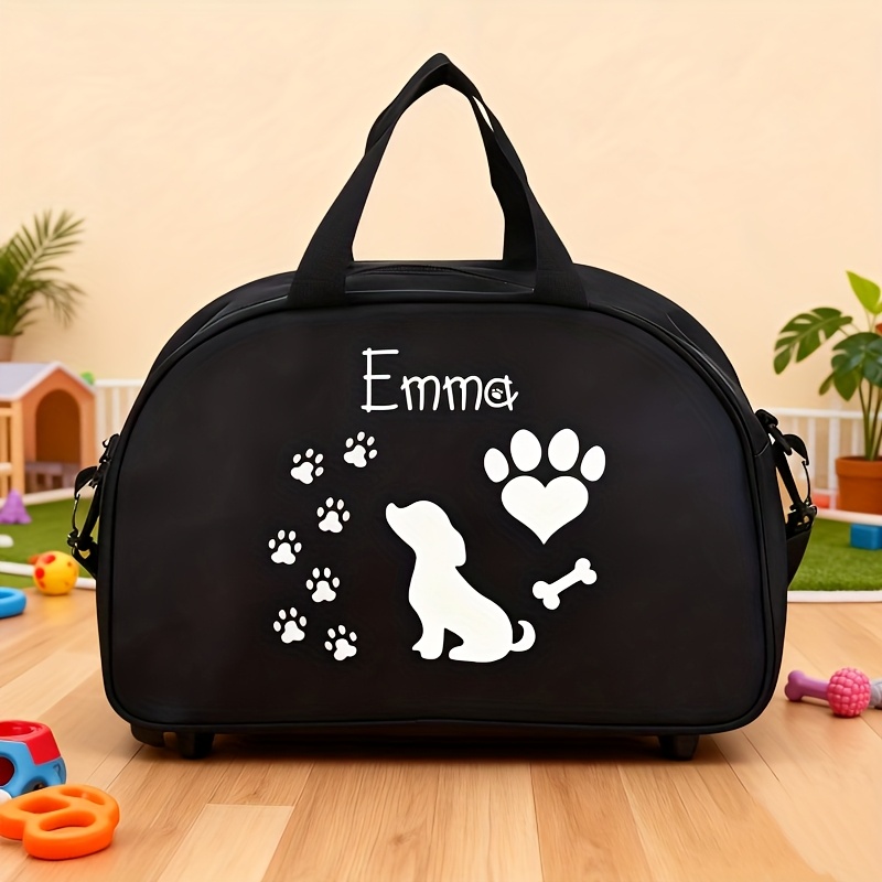 TEMU Customizable Stylish Women's Crossbody Bag With Cute Dog Prints - Lightweight Large-capacity Handbag With Adjustable Shoulder Strap - Adorable