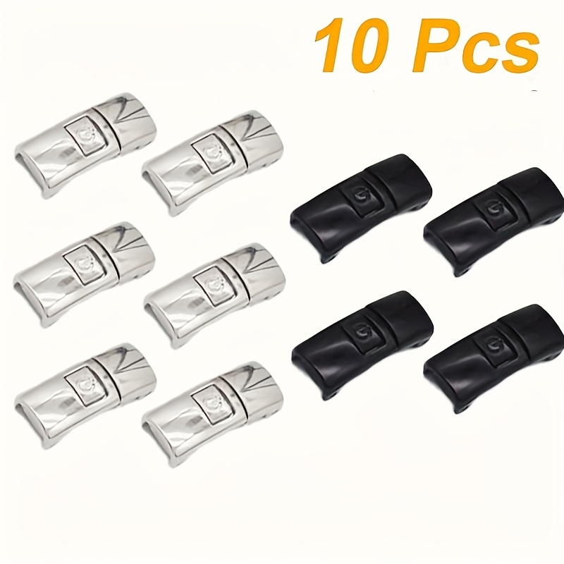E-shop 10er-Set Schnellverschluss-Schnürsenkel ohne Binden mit Stilvollen Druckverschlüssen - Mühelos, Verstellbare Passform für Frauen & Männer